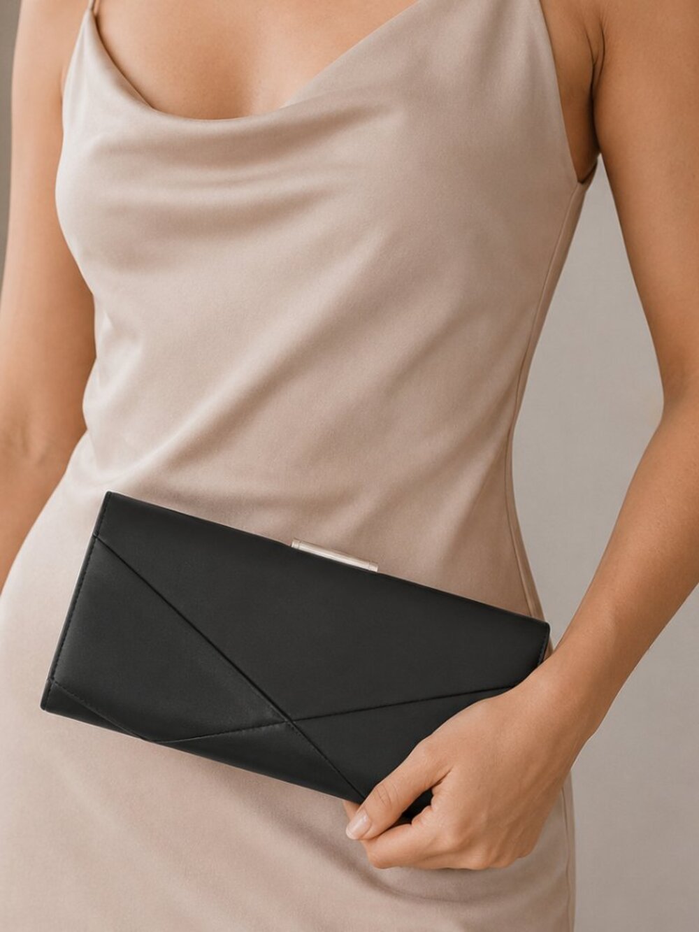 NWT Black Evening Clutch Bag • Elegant Formal Purse • Cocktail & Prom Handbag
